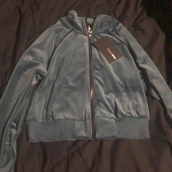 Brand New With Tags Fashion Nova Crop Green Jacket - Picture 6 of 8